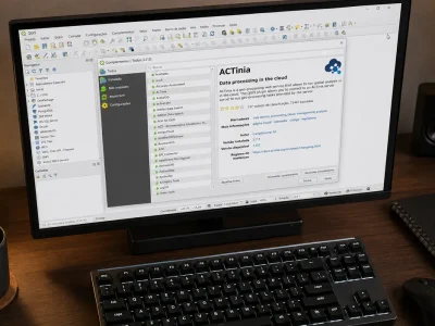 Gerenciador de plugins do QGIS aberto com lista de complementos disponíveis para instalação